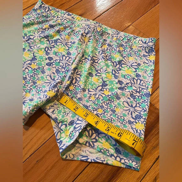 Lily Pulitzer Luxletic Bike Shorts Women’s Size Small Blue/Green Floral EUC - Picture 9 of 10